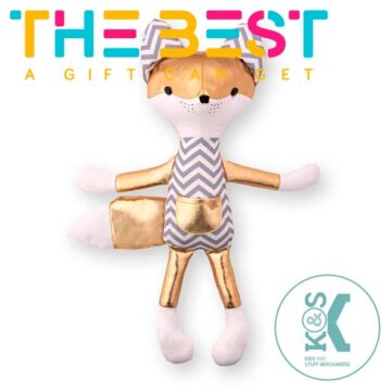 Plush Toy Mascots, Kids and Stuff Merchandise, Organic Cotton Gold Fox