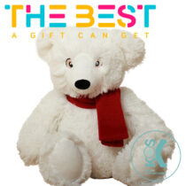 Plush Toy Mascots, Kids and Stuff Merchandise, Plush White Bear with red scarf
