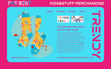 Custom Branded Socks, Kids and Stuff Merchandise