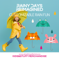 Kids and Stuff Merchandise, Plush Toys Factory, Umbrella and Raincoat