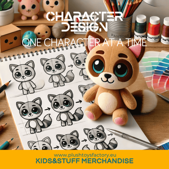 Custom plush toys made by Kids&Stuff Merchandise Bulgaria, Custom Character design for plush toys