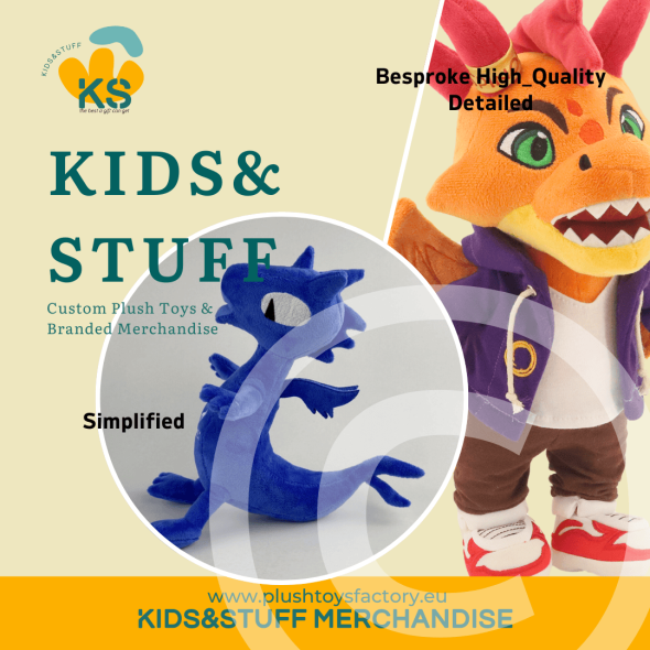 Custom plush toys made by Kids&Stuff Merchandise Bulgaria, Custom Dragons