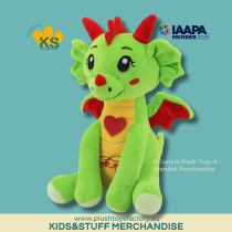 Custom School Mascot Plush – Green Dragon