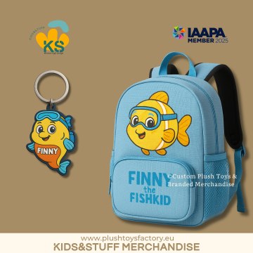 Finny the Fishkid Backpack & Keychain Set – Custom Character Merchandise