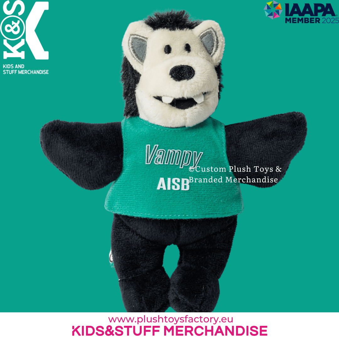 Custom Plush School Mascot – Vampy (AISB)
