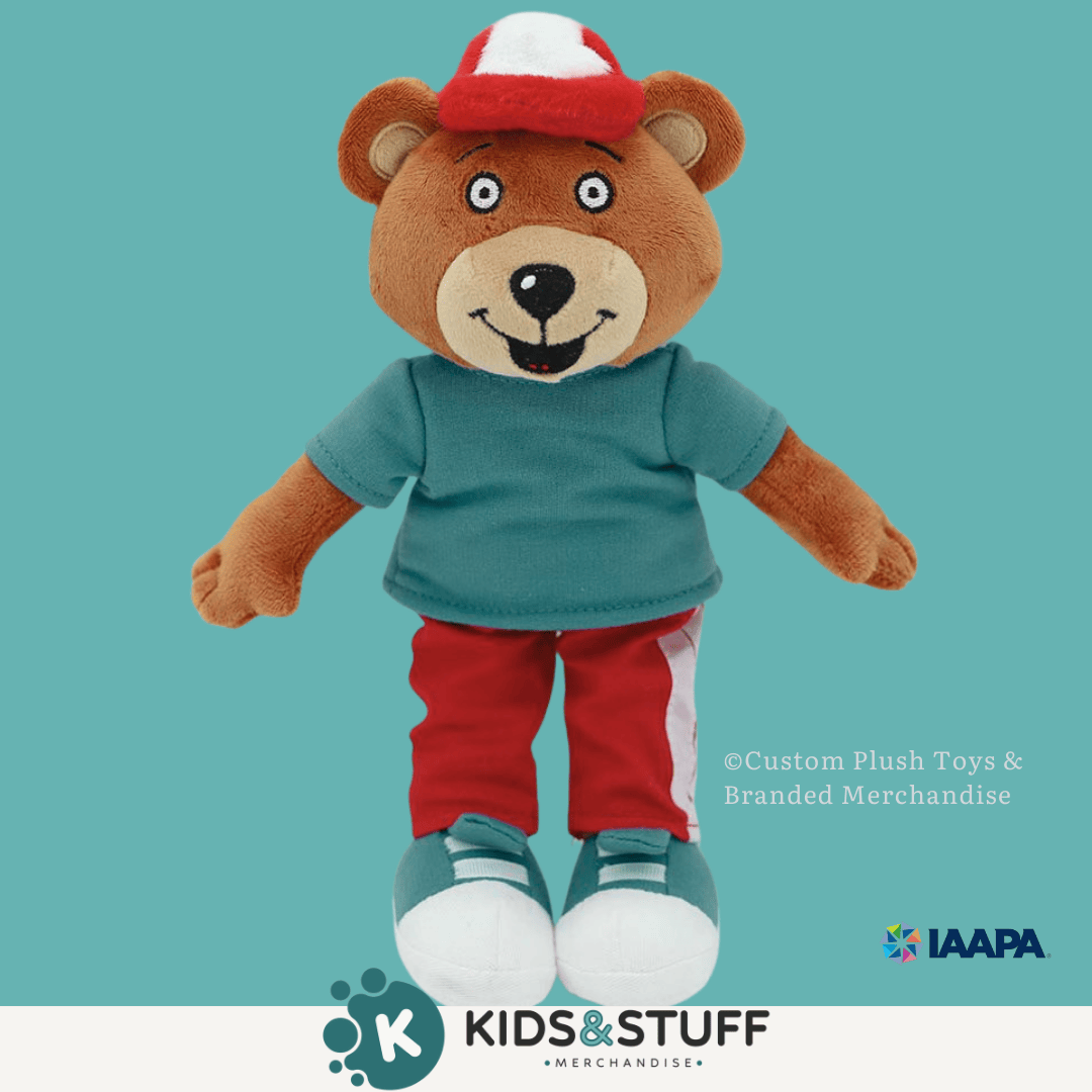 Custom plush toys with clothing made by Kids&Stuff Merchandise