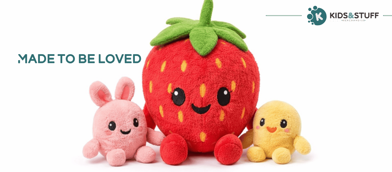 Custom Plush Toys Kids&Stuff Merchandise, Plush Strawberry