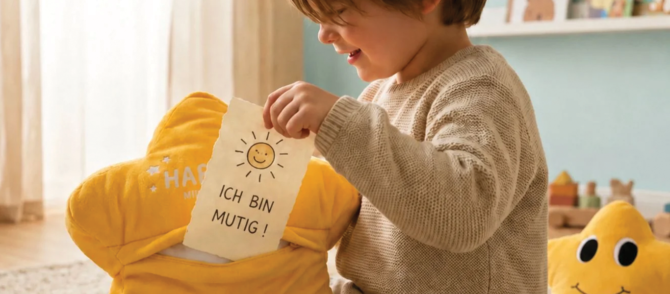 HABMUT® is built around the idea of making moments of courage visible. Custom plush stars made by Kids&Stuff Merchandise